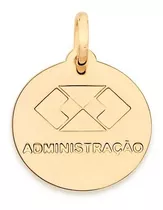 Pingente Rommanel Medalha Símbolo Administração 542276