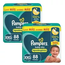 Pañales Pampers Baby Dry Xxg X 176 Unidades