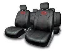 Cubreasiento Funda Ecocuero Líneas Rojas Kia Logo Bordado