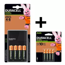 4 Aa + 4 Aaa Duracell Recargables + Cargador (carga Aa, Aaa)