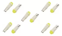  Pack 10 Lampara Led T5 1 Smd 12v Luz Blanca Tablero Auto