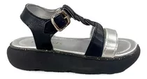 Sandalias Nena Plataforma Liviana Brillo Urbana Verano 27/34