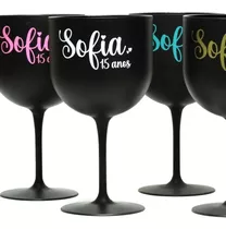 50 Taça Gin Personalizada Super Black Fosca 600ml Acrílica