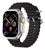 Smartwatch Reloj Inteligente H11 Ultra Plus Llamadas Gps Color De La Caja Plateado Color De La Malla Negro