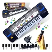 Brinquedo Teclado Piano C/ Microfone Fonte 37 Teclas Bivolt