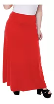 Maxi Falda Pollera Larga Acampanada Modal Lycra Talle Grande