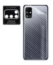 Skin Fibra De Carbono + Pelicula De Camera Para Galaxy M51
