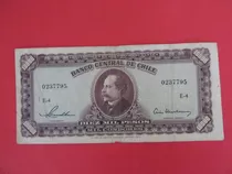 Billete Chile 10.000 Pesos Firmado  Maschke- Mackenna  1958 