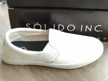 Zapatillas De Hombre, Solido Inc, Color Blanca