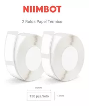 2 Rolos Papel Etiqueta Niimbot D110 D101 D11 15x50mm (260un)