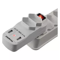 Adaptador Usb Com 2 Tomadas E 2 Portas Usb Intelbras Eac1002