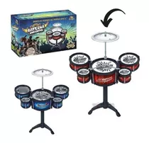 Bateria Mini Infantil 8 Peças Rock Star Brinquedo Drum Bass