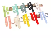 Malla Silicona Con Carcasa Para Apple Watch 38mm