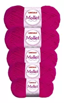 Lã Mollet 100g Crochê / Tricô - Círculo - 5 Novelos Cor 0390 - Magenta