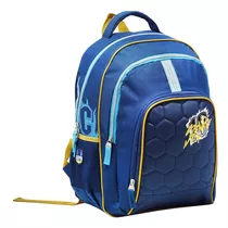 Mochila Escolar Fútbol Argentina Campeón 17 PuLG 27 Color Azul Marino Diseño De La Tela Liso