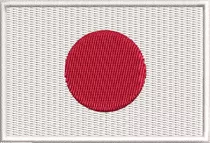 Escudo Bordado Bandeira Do Japão Moto Grupo P/ Jaqueta Ban76
