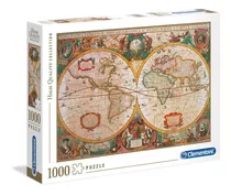 Puzzle 1000 Peças Old Map - Clementoni - Importado Grow