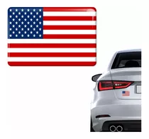 Adesivo Bandeira Americana Carro Capacete Resinado Bd12 Fgc