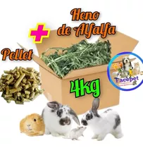 Heno Alfalfa  4 Kg Conejo Cuy Cobaya  + Pellet. 