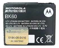 Bateira Original Motorola Nextel Bk60 Nova C/garantia
