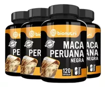 4 Potes Maca Peruana Negra Pura Mais Potente 480 Cápsulas 