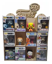 Exhibidor Funko Pop Mdf Para 12 Piezas Abiertos O Cerrados