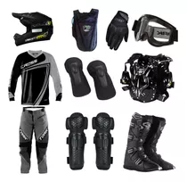 Kit Equipamento Motocross Trilha Pro Tork Mochila Hidratação