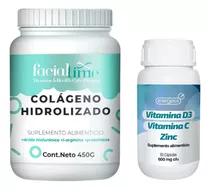 Kit Colágeno Hidrolizado 450g + D3 U400 + Zinc + Vitamina C