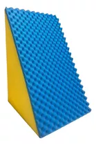 Triangulo De Espuma Ortopédico Comfort 65cm X 45cm X 30cm Cor Amarelo E Azul