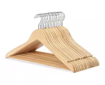 Pack De 50 Perchas De Madera Calidad Premium Super Oferta