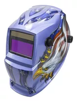 Máscara Solda Automática Eletrônica Regulagem Tripla Águia Cor Azul