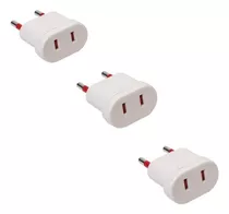 Adaptador Conatel Ficha Americana Blanco Pack 3 -sc