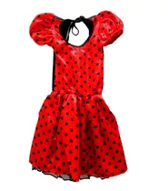 Vestido Joaninha Infantil Para Festas