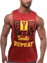 Musculosa Hombre Gym 100% Algodon Olimpica Abiertas Victory