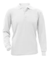 Remera Polo Ae Manga Larga Blanco  Uniforme Disershop