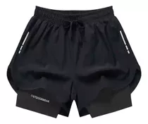 Short Ideal Para Fitness, Gimnasio, Con Calza