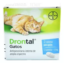 Antiparasitario Para Gatos Drontal Bayer 2 Comprimi Hasta 8k
