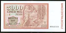 Billete De Chile 5.000 Pesos Año 2005 Reposición Unc