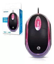 Mouse Exbom  Ms-9 Preto Com Led Vermelha