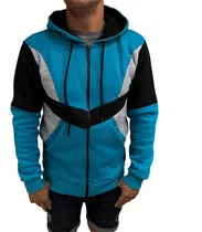 Campera Canguro, Combinada Frizada De Algodon