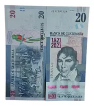 Billetes Mundi Guatemala 20 Quetzales Bicentenario Indep Unc