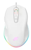 Mouse Gamer Nisuta Nsmogz7 Blanco Rgb 6400 Dpi Soft 6d Color Blanco