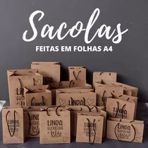 Sacolinhas Personalizada Pdf - Dia Das Mães+molde Limpo