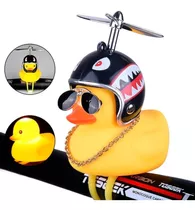 Patitos De Hule Con Casco Hélice Y Luz Led Moto O Bicicleta