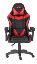 Silla De Escritorio Vonchairs Legion Gamer Ergonómica  Roja Con Tapizado De Cuero Sintético