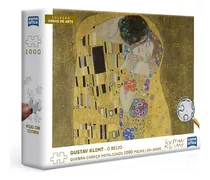 Quebra Cabeça Puzzle Gustav Klimt O Beijo 1000 Peças Toyster