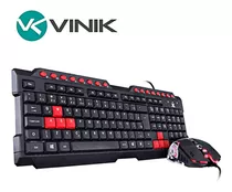 Teclado E Mouse Gamer Vx Gaming Grifo - Mouse 2400 Dpi Cor Do Teclado Vermelho