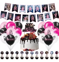 Kit Globos Cumpleaños Decoración K-pop Blackpink Adornos