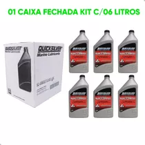 Óleo Lubrificante Quicksilver Tcw3 2 Tempos 1 Litro Kit C/6