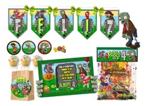 Kit Imprimible Plantas Vs Zombies Cotillon 100% Editable 2x1